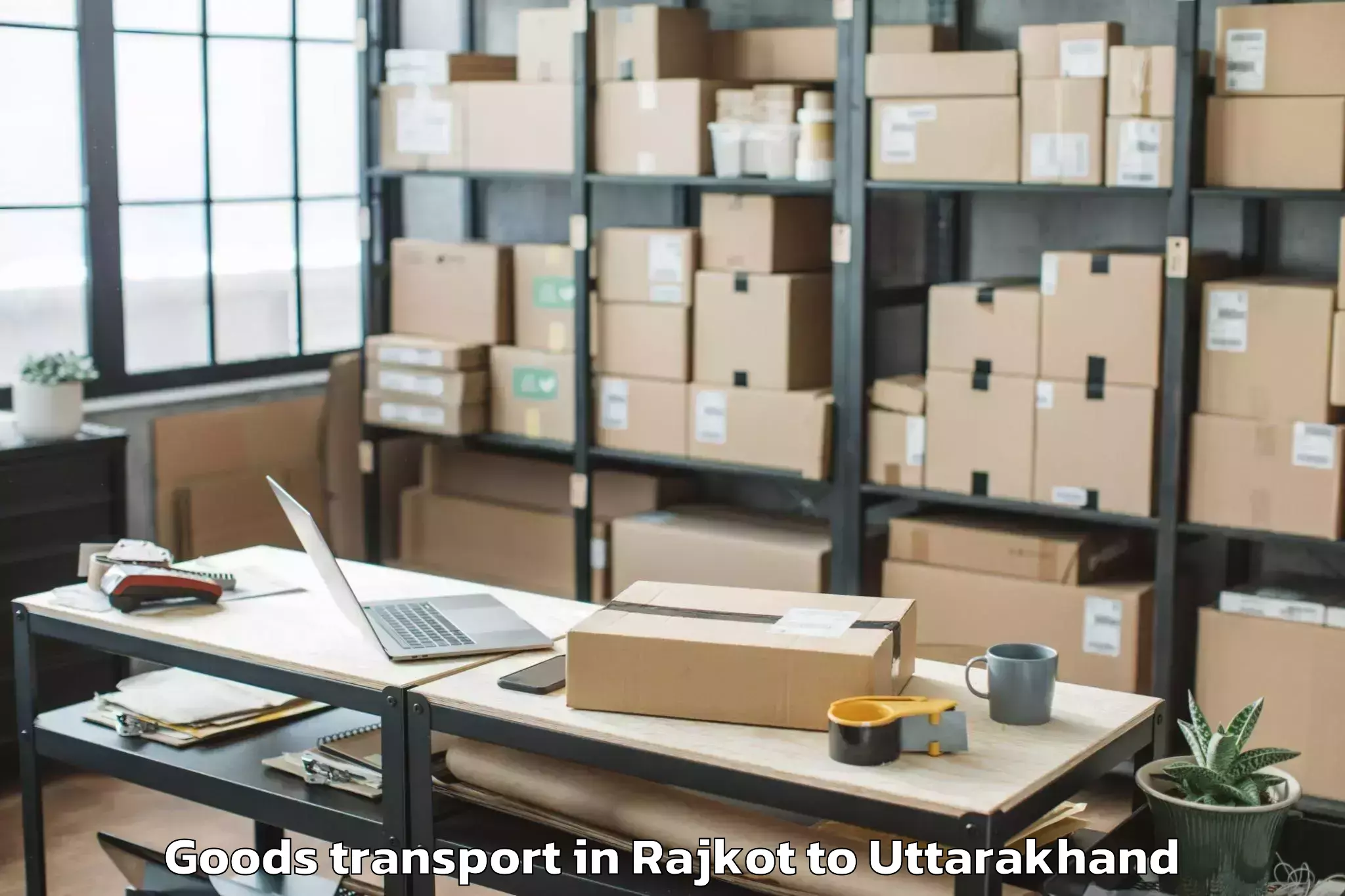 Hassle-Free Rajkot to Dwarahat Goods Transport